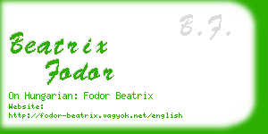 beatrix fodor business card